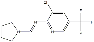 N2-tetrahydro-1H-pyrrol-1-ylmethylidene-3-chloro-5-(trifluoromethyl)pyridin-2-amine Struktur