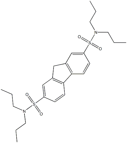 N2,N2,N7,N7-tetrapropyl-9H-fluorene-2,7-disulfonamide Struktur