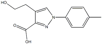 4-(2-hydroxyethyl)-1-(4-methylphenyl)-1H-pyrazole-3-carboxylic acid Struktur