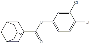 3,4-dichlorophenyl adamantane-1-carboxylate Struktur