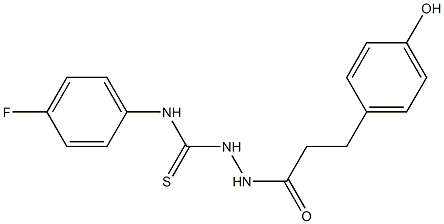 N1-(4-fluorophenyl)-2-[3-(4-hydroxyphenyl)propanoyl]hydrazine-1-carbothioamide Struktur