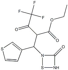 ethyl 4,4,4-trifluoro-3-oxo-2-(1-thien-3-yl-1-thioureidomethyl)butyrate Struktur