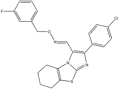 2-(4-chlorophenyl)-5,6,7,8-tetrahydroimidazo[2,1-b][1,3]benzothiazole-3-carbaldehyde O-(3-fluorobenzyl)oxime Struktur