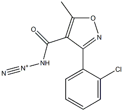 3-{[3-(2-chlorophenyl)-5-methylisoxazol-4-yl]carbonyl}triaz-1-yn-2-ium Struktur