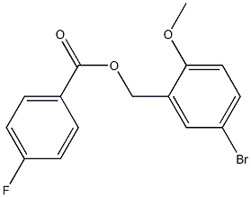 5-bromo-2-methoxybenzyl 4-fluorobenzenecarboxylate Struktur