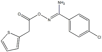 O1-[2-(2-thienyl)acetyl]-4-chlorobenzene-1-carbohydroximamide Struktur