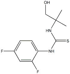 N-(2,4-difluorophenyl)-N'-(2-hydroxy-1,1-dimethylethyl)thiourea Struktur