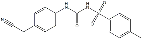 ({[4-(cyanomethyl)anilino]carbonyl}amino)(4-methylphenyl)dioxo-lambda~6~-sulfane Struktur