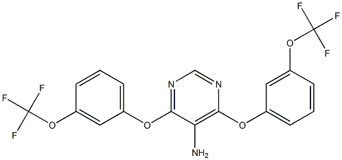 4,6-bis[3-(trifluoromethoxy)phenoxy]-5-pyrimidinamine Struktur