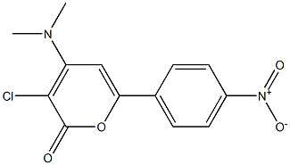 3-chloro-4-(dimethylamino)-6-(4-nitrophenyl)-2H-pyran-2-one Struktur