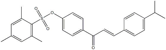 4-[(E)-3-(4-isopropylphenyl)-2-propenoyl]phenyl 2,4,6-trimethylbenzenesulfonate Struktur