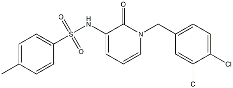 N-[1-(3,4-dichlorobenzyl)-2-oxo-1,2-dihydro-3-pyridinyl]-4-methylbenzenesulfonamide Struktur