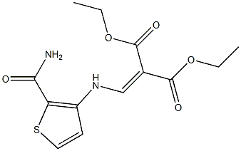 diethyl 2-({[2-(aminocarbonyl)-3-thienyl]amino}methylidene)malonate Struktur