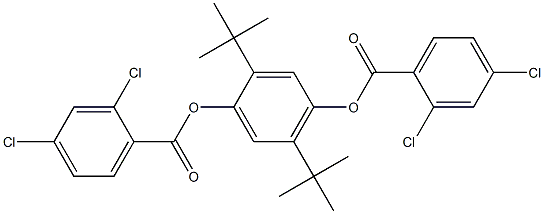 2,5-di(tert-butyl)-4-[(2,4-dichlorobenzoyl)oxy]phenyl 2,4-dichlorobenzoate Struktur