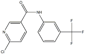 6-chloro-N-[3-(trifluoromethyl)phenyl]nicotinamide Struktur