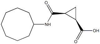 (1R,2S)-2-[(cyclooctylamino)carbonyl]cyclopropanecarboxylic acid Struktur