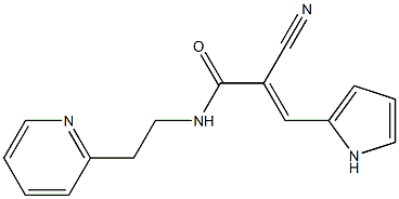 N1-[2-(2-pyridyl)ethyl]-2-cyano-3-(1H-pyrrol-2-yl)acrylamide Struktur