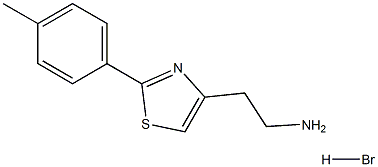 2-[2-(4-methylphenyl)-1,3-thiazol-4-yl]-1-ethanamine-hydrabromide Struktur