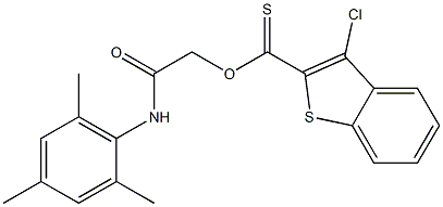 2-(mesitylamino)-2-oxoethyl 3-chlorobenzo[b]thiophene-2-carbothioate Struktur