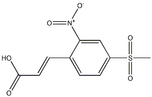 (E)-3-(4-(methylsulfonyl)-2-nitrophenyl)acrylic acid Struktur