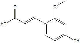 (E)-3-(4-hydroxy-2-methoxyphenyl)acrylic acid Struktur