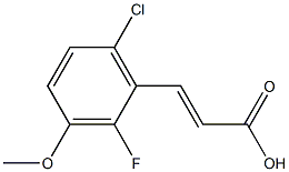 (E)-3-(6-chloro-2-fluoro-3-methoxyphenyl)acrylic acid Struktur