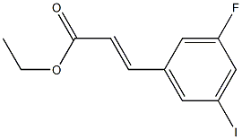 (E)-ethyl 3-(3-fluoro-5-iodophenyl)acrylate Struktur