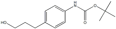 [4-(3-Hydroxy-propyl)-phenyl]-carbamic acid tert-butyl ester Struktur