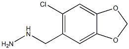 1-((5-chlorobenzo[d][1,3]dioxol-6-yl)methyl)hydrazine Struktur