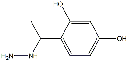 1-(1-(2,4-dihydroxyphenyl)ethyl)hydrazine Struktur