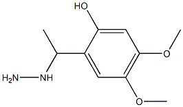 1-(1-(2-hydroxy-4,5-dimethoxyphenyl)ethyl)hydrazine Struktur