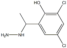 1-(1-(3,5-dichloro-2-hydroxyphenyl)ethyl)hydrazine Struktur