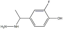 1-(1-(3-fluoro-4-hydroxyphenyl)ethyl)hydrazine Struktur