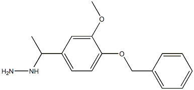 1-(1-(4-(benzyloxy)-3-methoxyphenyl)ethyl)hydrazine Struktur