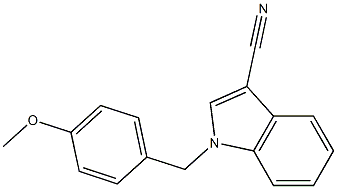 1-(4-methoxybenzyl)-1H-indole-3-carbonitrile Struktur