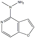 1-(furo[3,2-c]pyridin-4-yl)-1-methylhydrazine Struktur