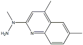 1-methyl-1-(4,6-dimethylquinolin-2-yl)hydrazine Struktur