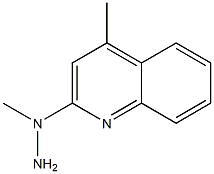 1-methyl-1-(4-methylquinolin-2-yl)hydrazine Struktur