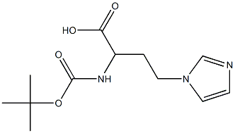 2-(tert-butoxycarbonylamino)-4-(1H-imidazol-1-yl)butanoic acid Struktur