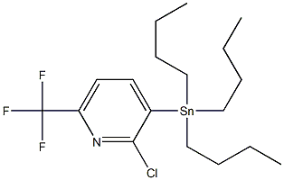 2-chloro-3-(tributylstannyl)-6-(trifluoromethyl)pyridine Struktur