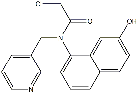 2-chloro-N-(2-hydroxynaphthalen-8-yl)-N-((pyridin-3-yl)methyl)acetamide Struktur