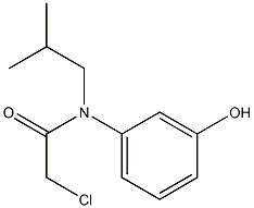 2-chloro-N-(3-hydroxyphenyl)-N-isobutylacetamide Struktur