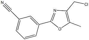 3-(4-(CHLOROMETHYL)-5-METHYLOXAZOL-2-YL)BENZONITRILE Struktur