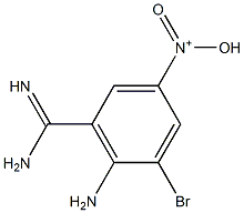 N-(4-amino-3-bromo-5-carbamimidoylphenyl)-N-oxohydroxylammonium Struktur