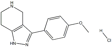 3-(4-methoxyphenyl)-4,5,6,7-tetrahydro-1H-pyrazolo[4,3-c]pyridine hydrochloride Struktur