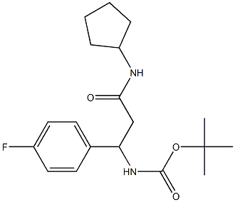 3-N-Boc-Amino-N-cyclopentyl-3-(4-fluorophenyl)-propionamide Struktur