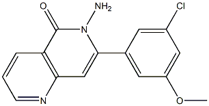 6-amino-7-(3-chloro-5-methoxyphenyl)-1,6-naphthyridin-5(6H)-one Struktur