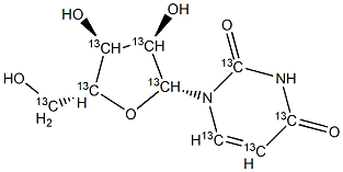 Uridine-13C9 Struktur