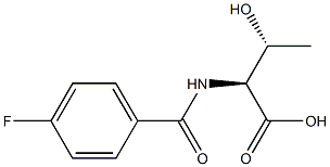 (2S,3R)-2-[(4-fluorobenzoyl)amino]-3-hydroxybutanoic acid Struktur