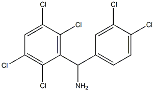 (3,4-dichlorophenyl)(2,3,5,6-tetrachlorophenyl)methanamine Struktur